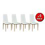 SANSA SILLA DE COMEDOR ESTRUCTURA CAMBRIAN TRANSFER LEGS + POLIPIEL BLANCA